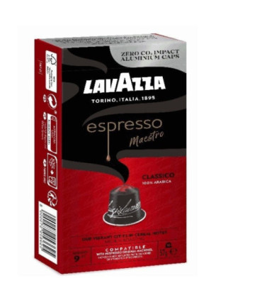 Cápsula lavazza espresso maestro clásico para cafeteras nespresso/ caja de 10
