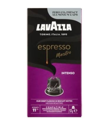 Cápsula lavazza espresso maestro intenso para cafeteras nespresso/ caja de 10