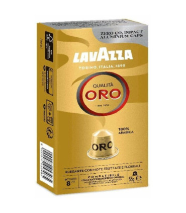 Cápsula lavazza qualitá oro para cafeteras nespresso/ caja de 10
