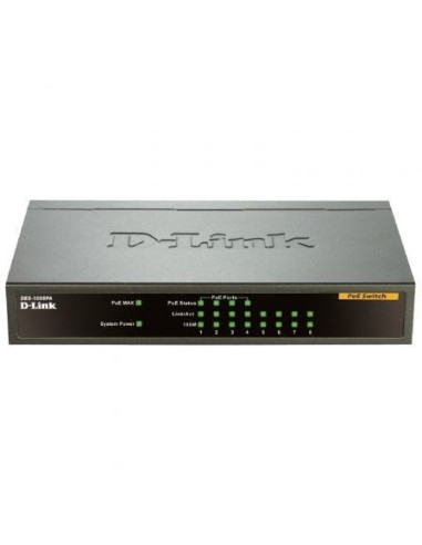 Switch d-link des-1008pa 8 puertos/ rj-45 10/100 poe