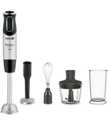 Batidora de mano moulinex quickchef/ 1000w/ 10 velocidades/ capacidad 800ml/ incluye varillas, picadora, pasapuré y vaso medidor