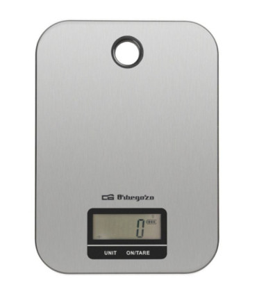 Báscula de cocina electrónica orbegozo pc 1019/ hasta 5kg/ plata