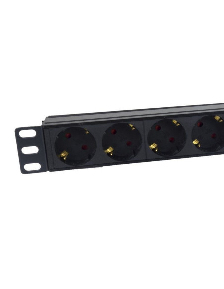 Regleta con interruptor phasak bns 1518/ 8 tomas de corriente/ cable 1.5m/ negro