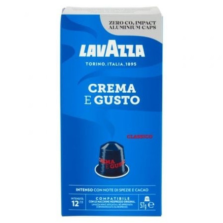 Cápsula lavazza crema e gusto clásico para cafeteras nespresso/ caja de 10