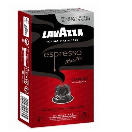 Cápsula lavazza espresso maestro clásico para cafeteras nespresso/ caja de 10