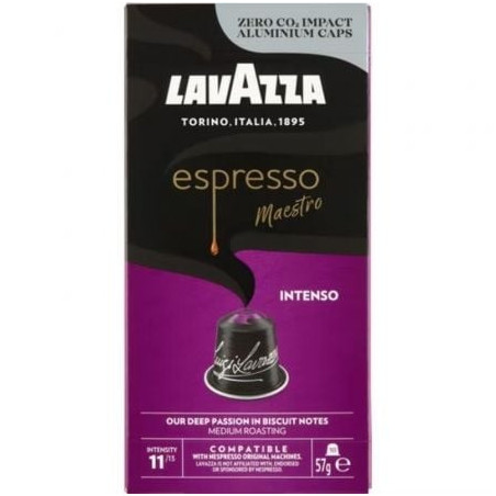 Cápsula lavazza espresso maestro intenso para cafeteras nespresso/ caja de 10