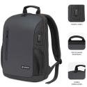 Mochila Subblim Xpand Air Padding Backpack para Portátiles hasta 15.6'/ 21L/ Puerto USB/ Negro