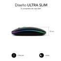 Ratón Inalámbrico Subblim LED Dual Flat/ Batería recargable/ Hasta 1600 DPI