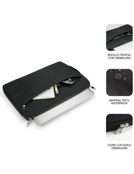 Funda subblim urban laptop sleeve para portátiles hasta 14'/ negra