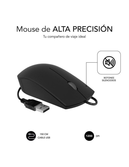 Ratón subblim business silencioso/ hasta 1200 dpi