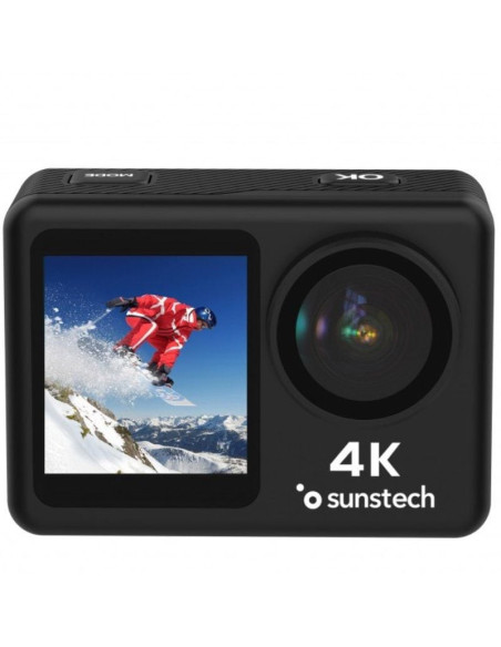 Cámara digital deportiva sunstech adventure 4k/ 16mp/ ángulo de visión 170º/ negra