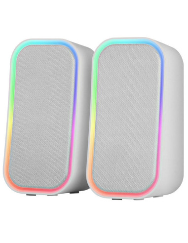 Altavoces con bluetooth mars gaming ms-om/ 20w/ 2.0/ blanco