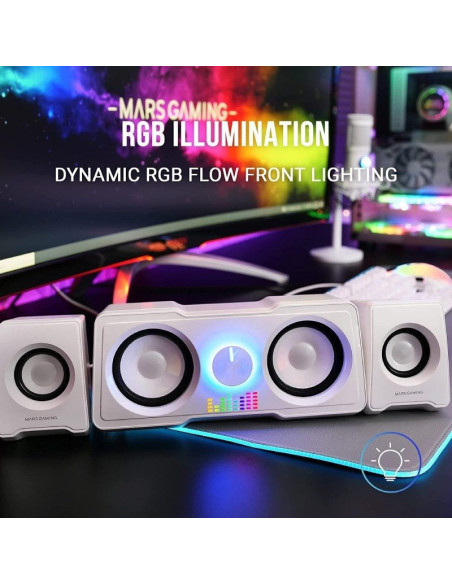 Altavoces mars gaming ms22w/ 35w/ 2.2/ blancos