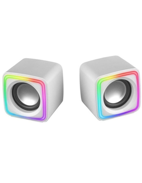 Altavoces mars gaming mscube/ 8w/ 2.0/ blancos