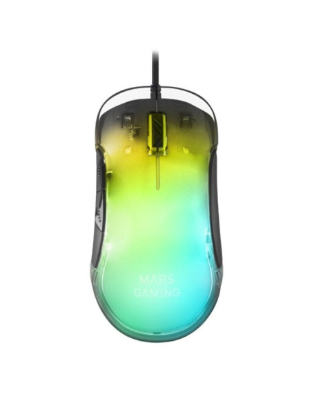 Ratón gaming mars gaming mmglow/ hasta 12800dpi/ negro
