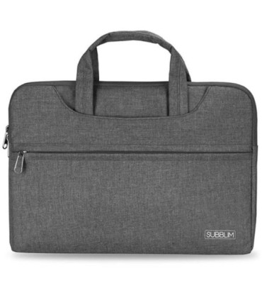 Maletín subblim business laptop sleeve para portátiles hasta 15.6'/ cinta para trolley/ gris