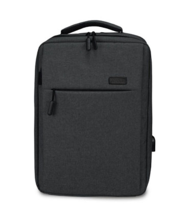Mochila subblim traveller airpadding backpack para portátiles hasta 15.6'/ puerto usb/ gris