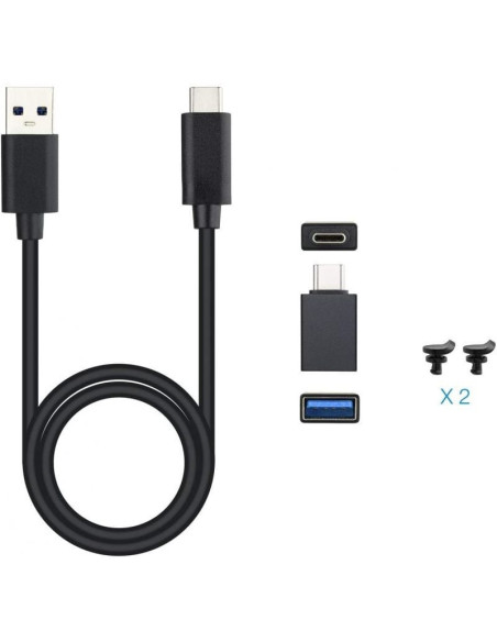 Caja externa para disco ssd m.2 nvme tooq tqe-2280b/ usb 3.1/ sin tornillos