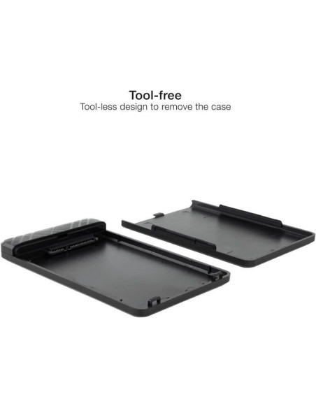 Caja externa para disco duro de 2.5' tooq tqe-2500b/ usb 3.1/ sin tornillos