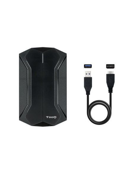 Caja externa gaming para disco duro de 2.5' tooq tqe-2599rgb/ usb 3.1/ sin tornillos