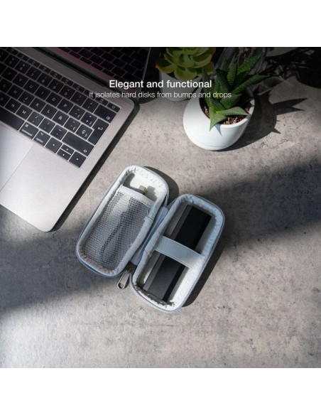 Funda para disco externo m2 tooq tqbc-m201g/ gris