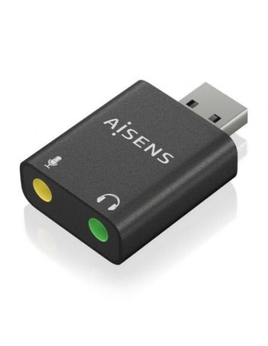 Tarjeta de sonido aisens a106-0768/ usb macho - 2x jack 3.5 hembra