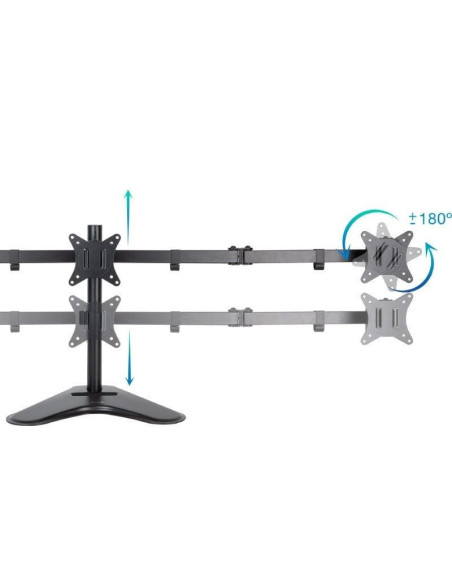 Soporte para 3 monitores tooq db1704tn-b/ hasta 7kg