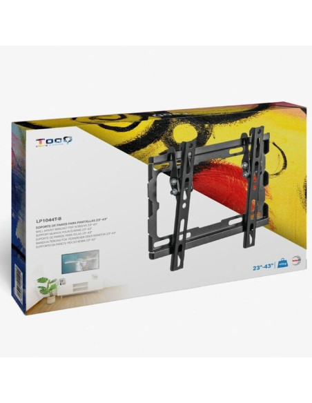 Soporte de pared inclinable tooq lp1044t-b para tv de 23-43'/ hasta 45kg