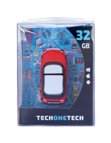 Pendrive 32gb tech one tech mini cooper s rojo usb 2.0