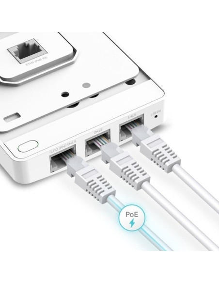 Punto de acceso inalámbrico tp-link omada eap235-wall poe 1200mbps/ 2.4ghz 5ghz/ antenas de 4dbi/ wifi 802.11ac/a/n/b/g