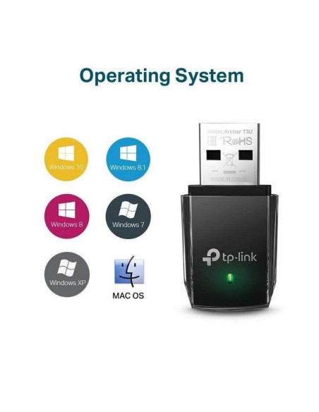 Mini adaptador usb - wifi tp-link archer t3u ac1300/ 1300mbps