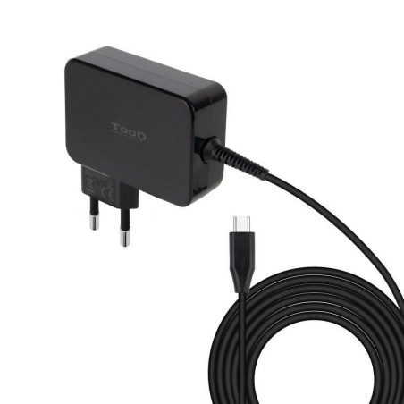 Cargador de portátil gan tooq tqlc-usbcgan90pd/ 1xusb tipo-c/ 90w/ automático/ voltaje 5-20v