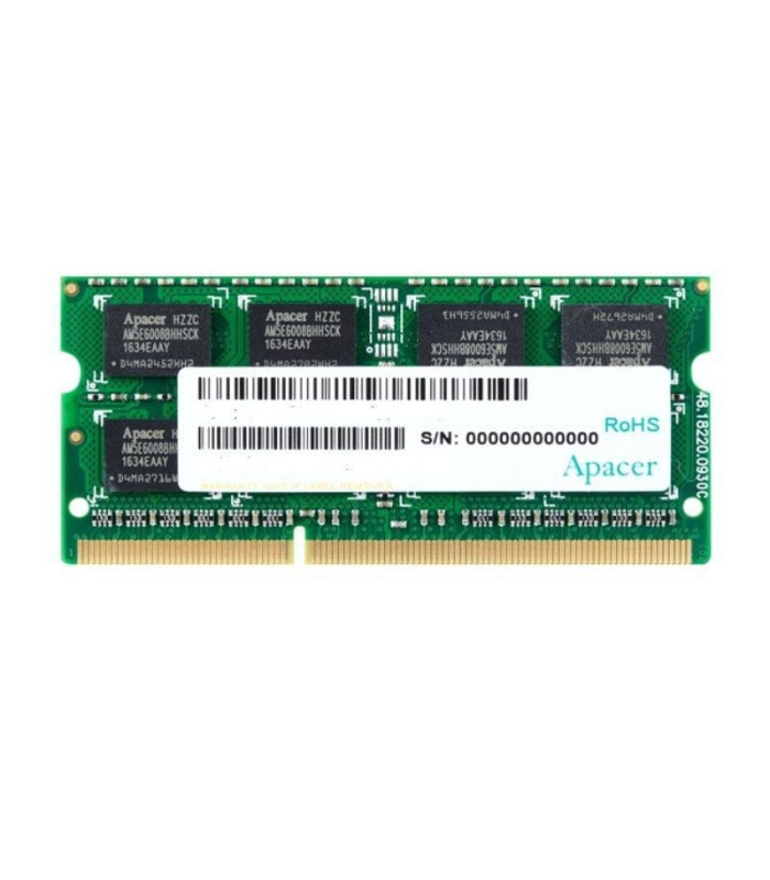 Memoria ram apacer ds.04g2k.kam 4gb/ ddr3/ 1600mhz/ 1.5v/ cl11/ sodimm