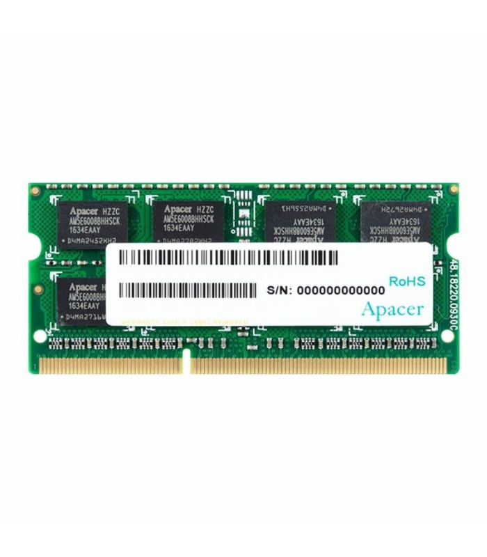 Memoria ram apacer dv.08g2k.kam 8gb/ ddr3l/ 1600mhz/ 1.35v/ cl11/ sodimm