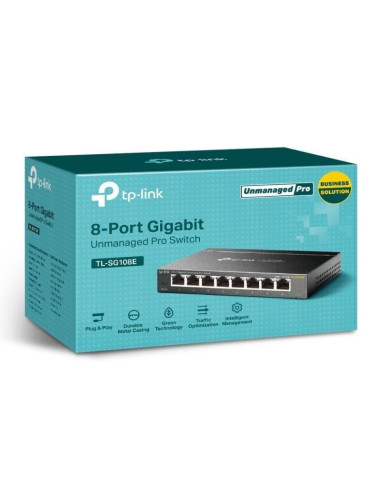 Switch tp-link easy smart tl-sg108e 8 puertos/ rj-45 10/100/1000