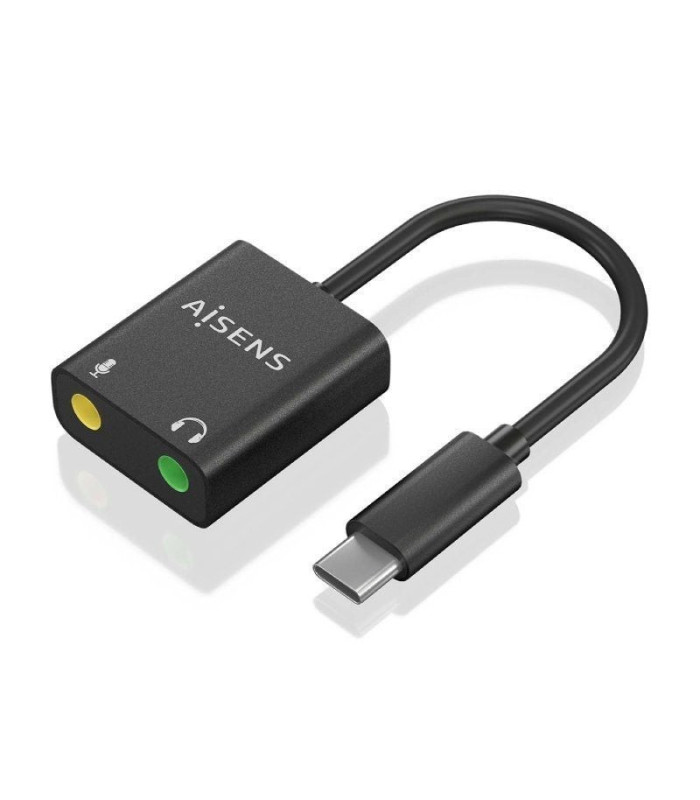 Tarjeta de sonido aisens a109-0767/ usb-c macho - 2xjack 3.5 hembra