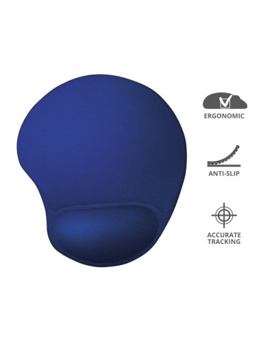 Alfombrilla ergonómica trust bigfoot gel/ 16 x 205 x 236 mm/ azul