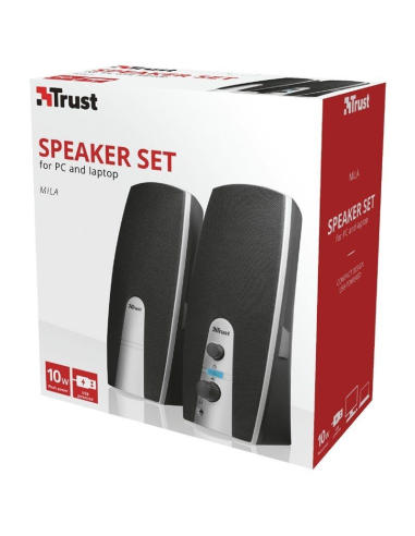 Altavoces trust mila/ 10w/ 2.0