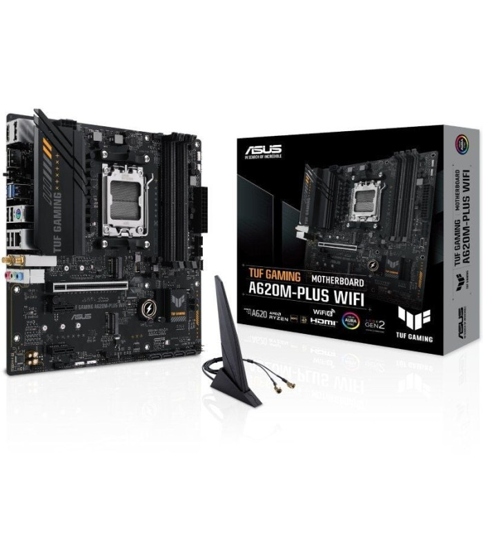 Placa base asus tuf gaming a620m-plus wifi socket am5/ ddr5/ pcie 4.0/ micro atx