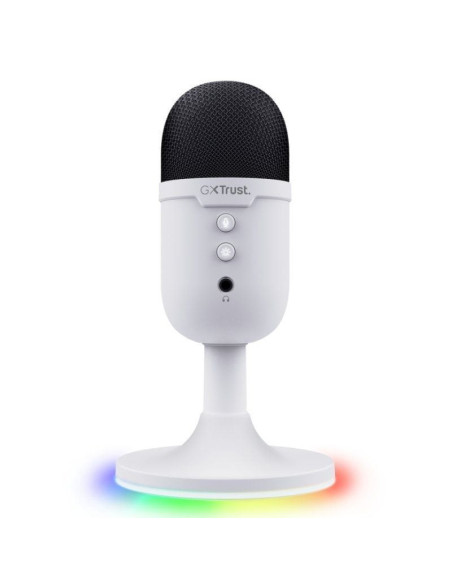 Micrófono trust gaming gxt 234w yunix/ usb/ blanco