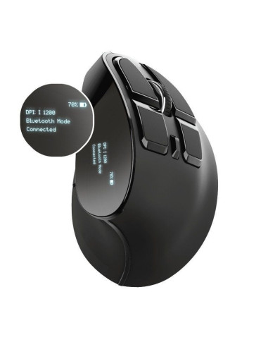 Ratón ergonómico inalámbrico por bluetooth trust voxx/ hasta 2400 dpi