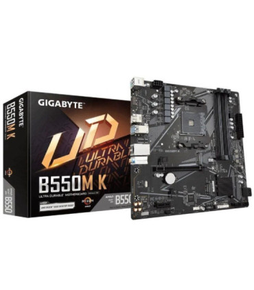 Placa base gigabyte b550m k socket am4/ ddr4/ pcie 4.0/ micro atx