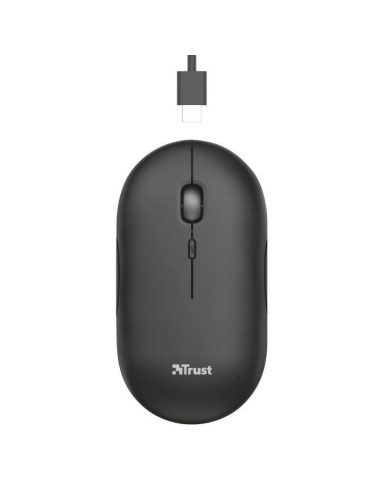 Ratón inalámbrico por bluetooth trust puck/ batería recargable/ hasta 1600 dpi