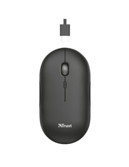 Ratón inalámbrico por bluetooth trust puck/ batería recargable/ hasta 1600 dpi