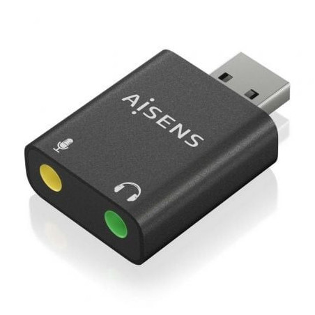 Tarjeta de sonido aisens a106-0768/ usb macho - 2x jack 3.5 hembra