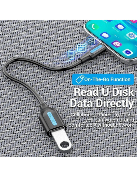 Adaptador usb 3.1 tipo-c vention ccvbb/ usb tipo-c macho - usb hembra