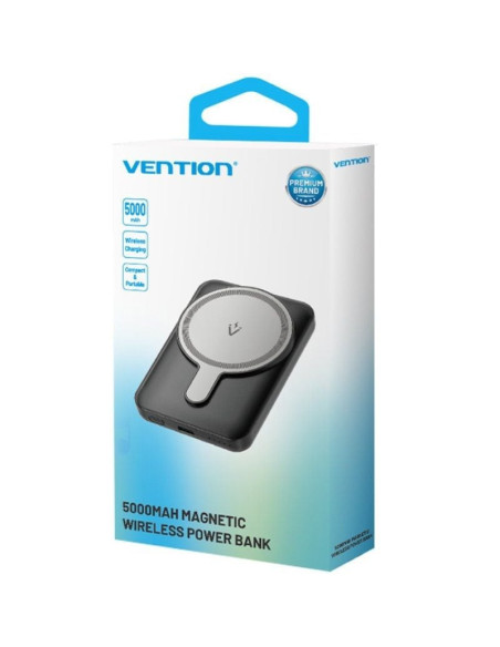 Powerbank 5000mah vention fhsw0/ 20w/ wireless/ blanca