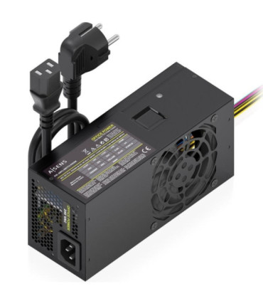Fuente de alimentación tfx aisens aspc-500tfx-psebk/ 500w/ ventilador 8cm