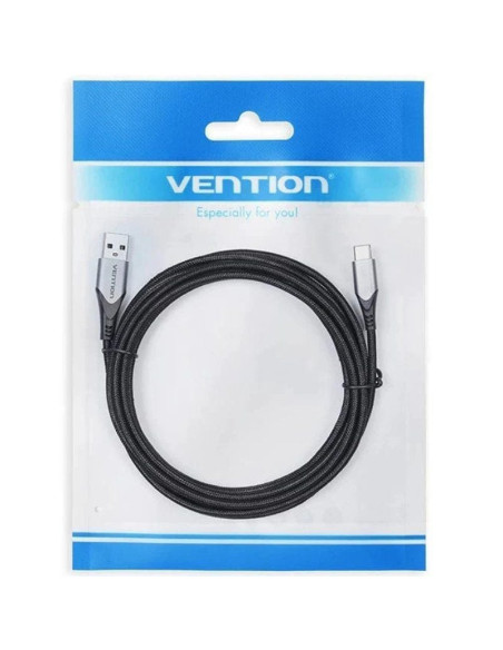Cable usb 2.0 tipo-c vention cokbg/ usb macho - usb tipo-c macho/ hasta 60w/ 480mbps/ 1.5m/ gris