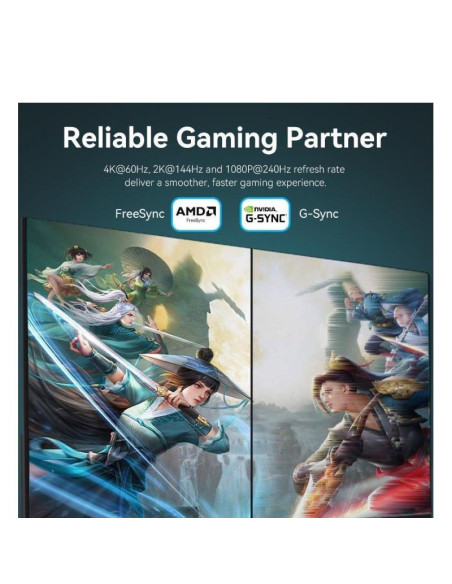 Cable vention hakbf/ displayport macho - displayport 4k macho/ 1m/ negro